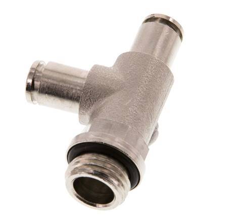 4mm x G1/4'' Right Angle Tee Push-in Fitting with Male Threads Brass NBR Rotatable