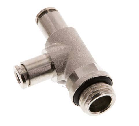 4mm x G1/4'' Right Angle Tee Push-in Fitting with Male Threads Brass NBR Rotatable