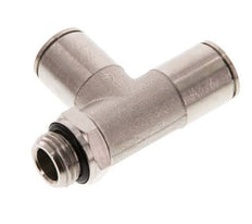 10mm x G1/4'' Right Angle Tee Push-in Fitting with Male Threads Brass NBR Rotatable