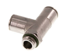 10mm x G1/4'' Right Angle Tee Push-in Fitting with Male Threads Brass FKM Rotatable