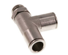 10mm x G1/4'' Right Angle Tee Push-in Fitting with Male Threads Brass FKM Rotatable