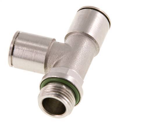 12mm x G3/8'' Right Angle Tee Push-in Fitting with Male Threads Brass FKM Rotatable