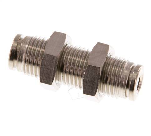 4mm Push-in Fitting Brass NBR Bulkhead [2 Pieces]