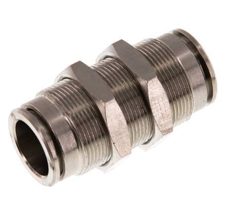 14mm Push-in Fitting Brass NBR Bulkhead