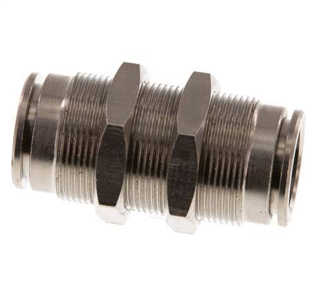 14mm Push-in Fitting Brass NBR Bulkhead