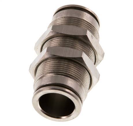 14mm Push-in Fitting Brass NBR Bulkhead