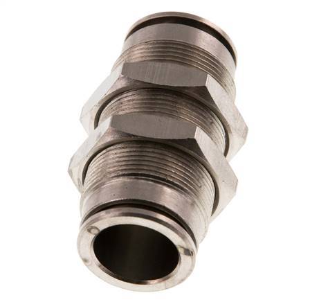 14mm Push-in Fitting Brass NBR Bulkhead