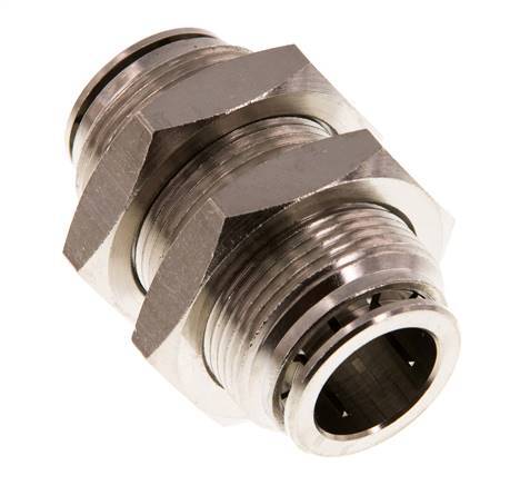 16mm Push-in Fitting Brass NBR Bulkhead