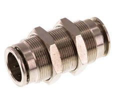 14mm Push-in Fitting Brass FKM Bulkhead