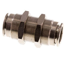 14mm Push-in Fitting Brass FKM Bulkhead