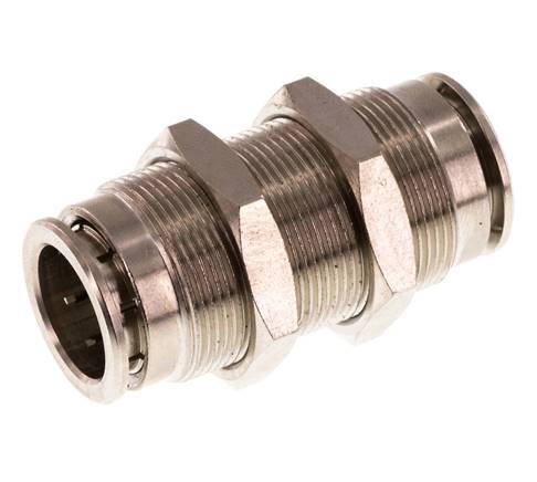 14mm Push-in Fitting Brass FKM Bulkhead