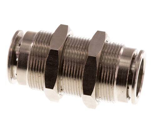 14mm Push-in Fitting Brass FKM Bulkhead