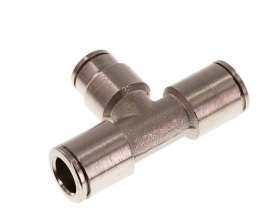 6mm x 8mm Tee Push-in Fitting Brass NBR