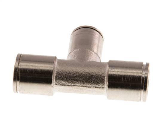8mm x 10mm Tee Push-in Fitting Brass NBR