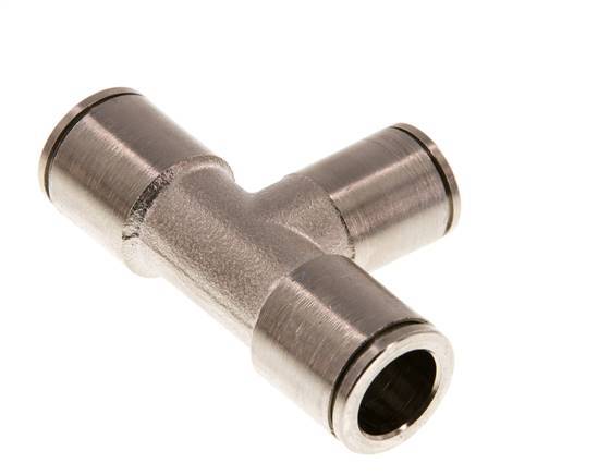 8mm x 10mm Tee Push-in Fitting Brass NBR