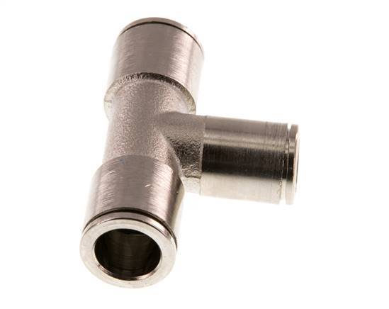 8mm x 10mm Tee Push-in Fitting Brass NBR