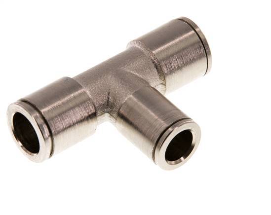 8mm x 10mm Tee Push-in Fitting Brass NBR