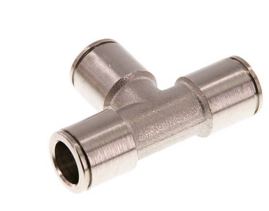 10mm Tee Push-in Fitting Brass NBR