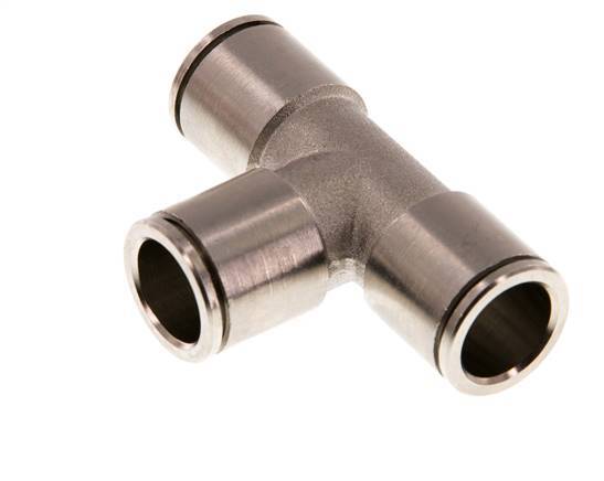 12mm Tee Push-in Fitting Brass NBR