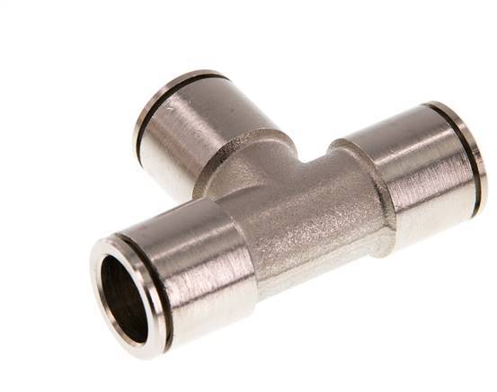 14mm Tee Push-in Fitting Brass NBR