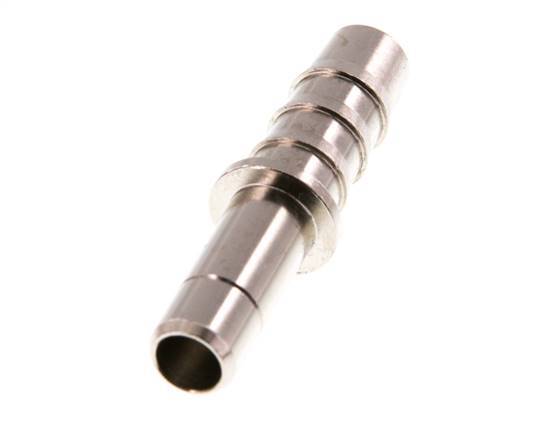 8mm x 8mm Plug-in Fitting with Hose Pillar Brass FKM [2 Pieces]