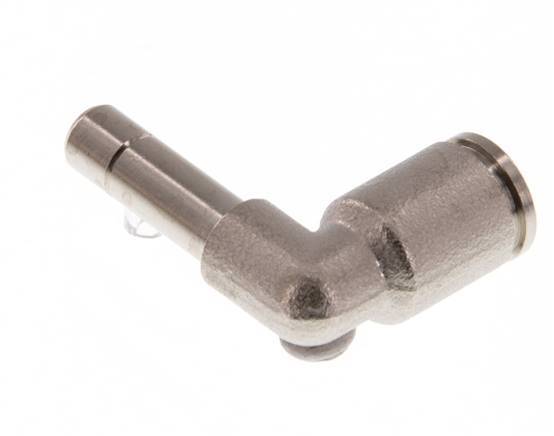 6mm x 6mm 90deg Elbow Push-in Fitting with Plug-in Brass NBR [2 Pieces]