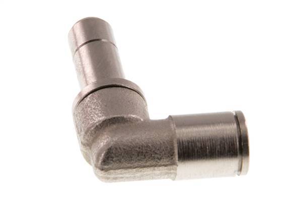 6mm x 8mm 90deg Elbow Push-in Fitting with Plug-in Brass NBR
