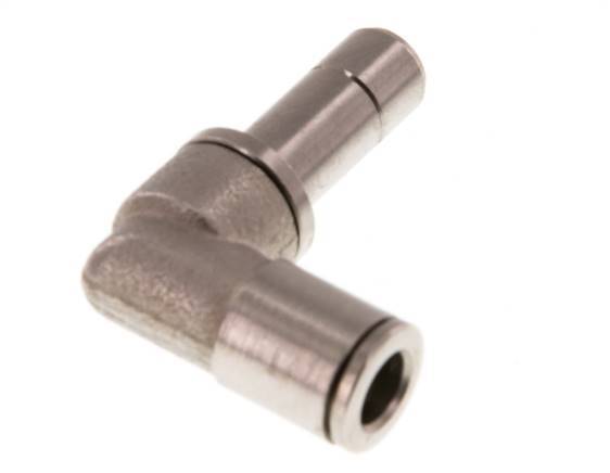 6mm x 8mm 90deg Elbow Push-in Fitting with Plug-in Brass NBR
