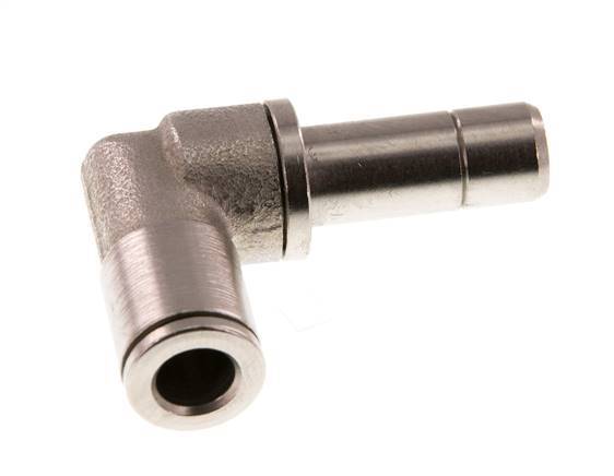 6mm x 8mm 90deg Elbow Push-in Fitting with Plug-in Brass NBR