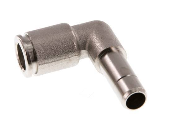8mm x 8mm 90deg Elbow Push-in Fitting with Plug-in Brass NBR [2 Pieces]