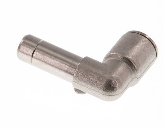 10mm x 10mm 90deg Elbow Push-in Fitting with Plug-in Brass NBR