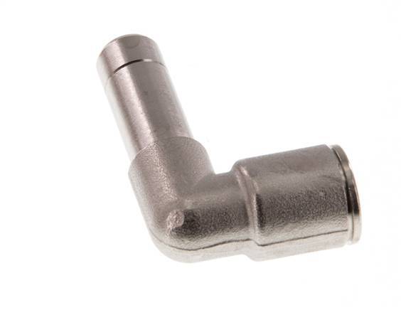 10mm x 10mm 90deg Elbow Push-in Fitting with Plug-in Brass NBR