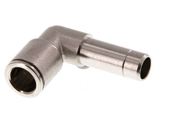 10mm x 10mm 90deg Elbow Push-in Fitting with Plug-in Brass NBR