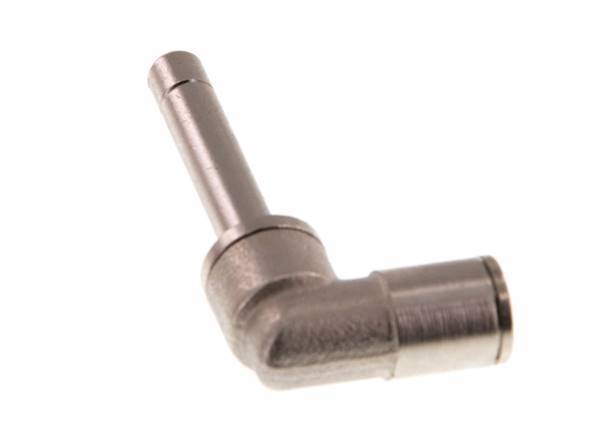 6mm x 6mm 90deg Elbow Push-in Fitting with Plug-in Brass NBR Long Sleeve