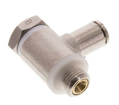 Flow Control Valve Meter-Out Elbow 4 mm - G1/8'' Brass Slotted Screw Banjo