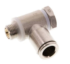 Flow Control Valve Meter-Out Elbow 8 mm - G1/8'' Brass Slotted Screw Banjo