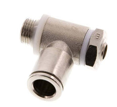 Flow Control Valve Meter-Out Elbow 8 mm - G1/8'' Brass Slotted Screw Banjo