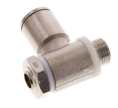 Flow Control Valve Meter-Out Elbow 8 mm - G1/8'' Brass Slotted Screw Banjo