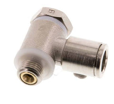 Flow Control Valve Meter-Out Elbow 8 mm - G1/8'' Brass Slotted Screw Banjo