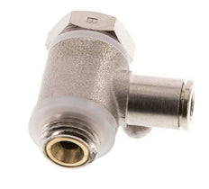 Flow Control Valve Meter-Out Elbow 6 mm - G1/4'' Brass Slotted Screw Banjo