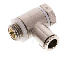 Flow Control Valve Meter-Out Elbow 8 mm - G1/4'' Brass Slotted Screw Banjo