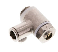 Flow Control Valve Meter-Out Elbow 8 mm - G1/4'' Brass Slotted Screw Banjo