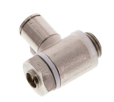 Flow Control Valve Meter-Out Elbow 8 mm - G1/4'' Brass Slotted Screw Banjo