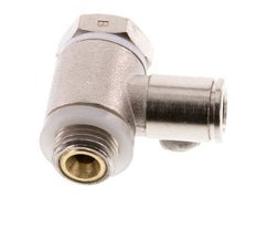 Flow Control Valve Meter-Out Elbow 8 mm - G1/4'' Brass Slotted Screw Banjo