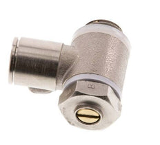 Flow Control Valve Meter-Out Elbow 10 mm - G1/4'' Brass Slotted Screw Banjo