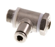 Flow Control Valve Meter-In Elbow 4 mm - G1/8'' Brass Slotted Screw Banjo