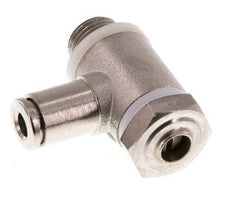 Flow Control Valve Meter-In Elbow 4 mm - G1/8'' Brass Slotted Screw Banjo