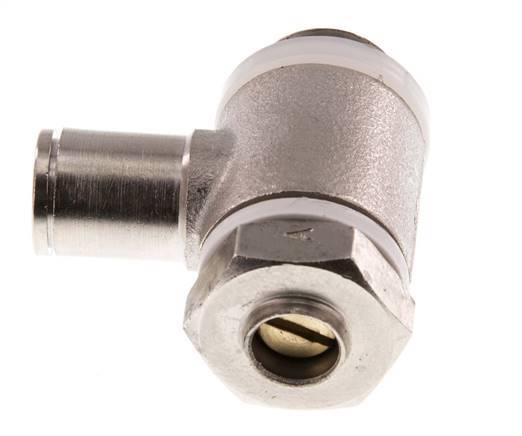 Flow Control Valve Meter-In Elbow 6 mm - G1/4'' Brass Slotted Screw Banjo