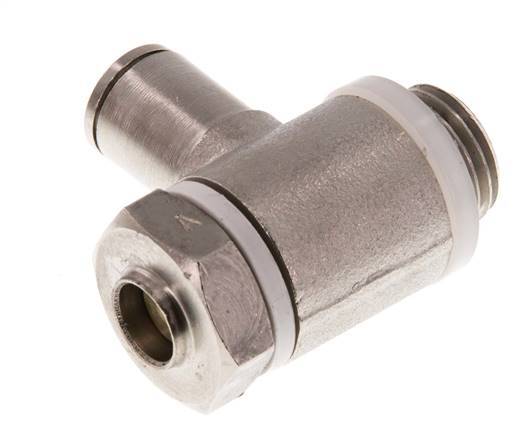 Flow Control Valve Meter-In Elbow 6 mm - G1/4'' Brass Slotted Screw Banjo