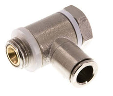 Flow Control Valve Meter-In Elbow 8 mm - G1/4'' Brass Slotted Screw Banjo